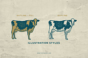 Hand Drawn Farmer Illustrations, an Animal Illustration by Wortfice (Thumbnail 5 of 6)