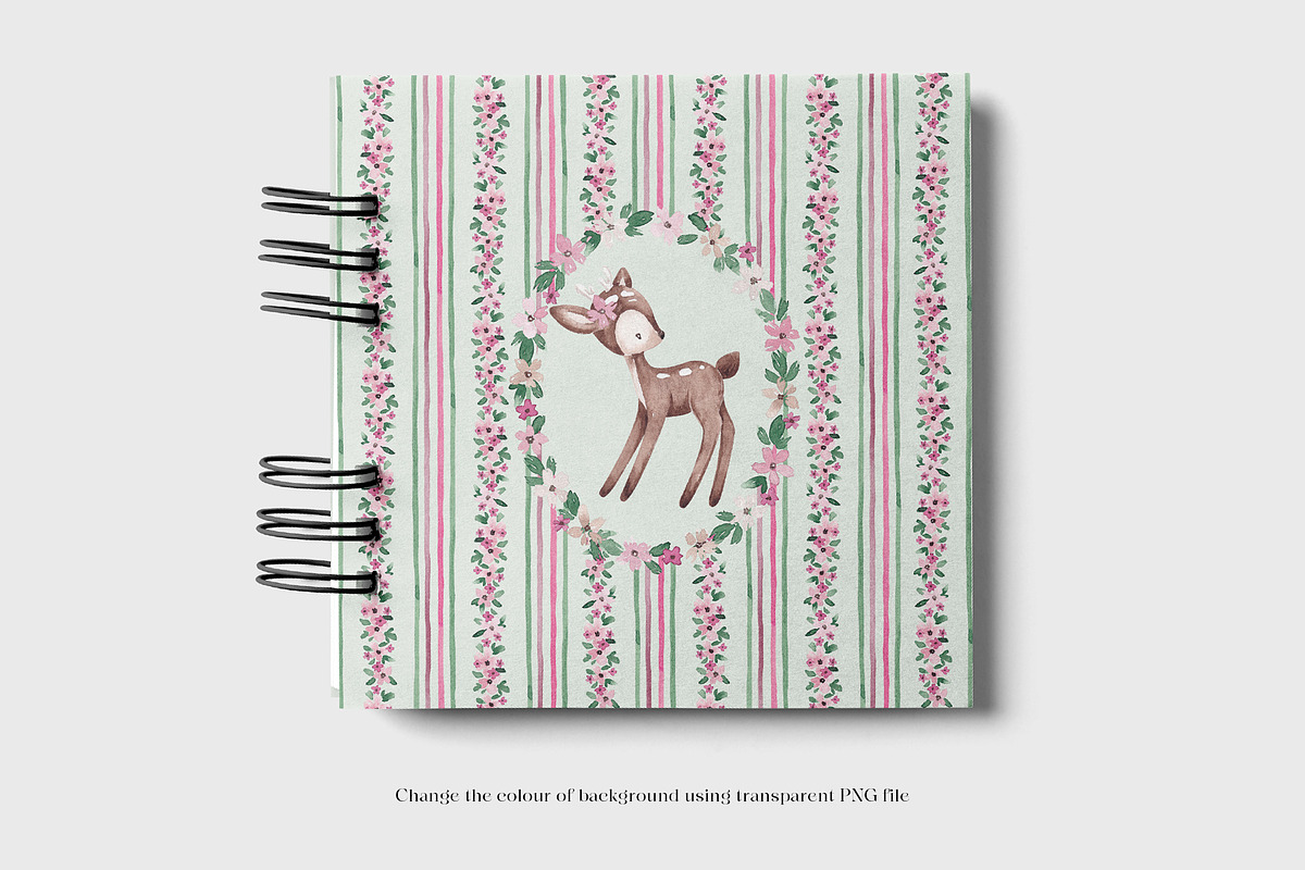 Cute Deers Card and Pattern, a Pattern Graphic by SirenaArt (Photo 12 of 13)