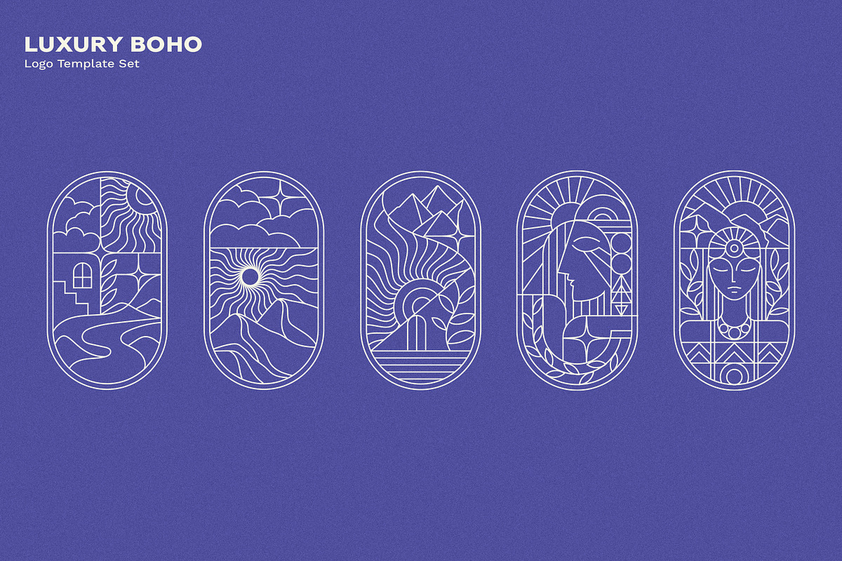 Luxury Bohemian Logo Template Set, a Branding & Logo Template by Studio_Byrsa (Photo 9 of 12)