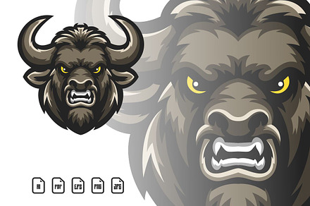 Buffalo Mascot Logo