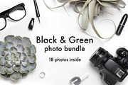 Black & Green photo bundle, an iPhone Mockup by KateAedon (Thumbnail 1 of 3)