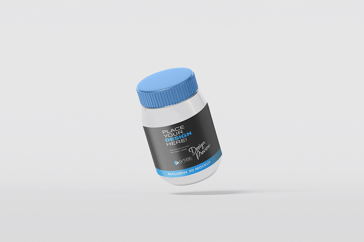 Glass Jar Set Packaging Mockup, a Cups & Container Mockup by artBit Design Studio (Photo 9 of 9)