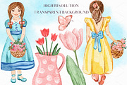 In the Garden-Watercolor Set, a Decorative Illustration by Irina Diasli (Thumbnail 4 of 10)