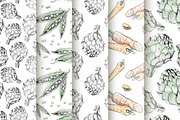 Vegetables. Sketches and patterns, an Object Graphic by Canatic (Thumbnail 3 of 8)