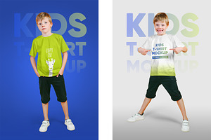 Mixed Kids T Shirt Mockups Vol2