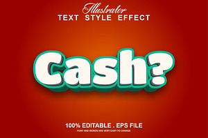 Cash Text Effect Editable