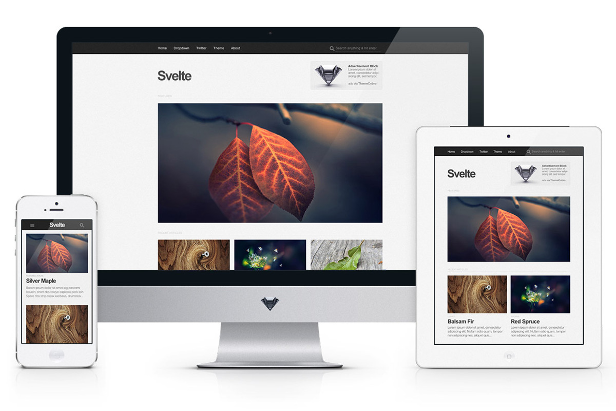 Svelte - Handcrafted Minimalism, a WordPress Template by ThemeCobra WordPress (Photo 1 of 2)