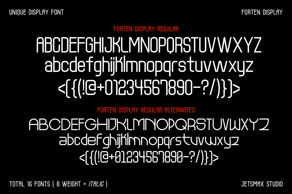 Forten Display, a Sans Serif Font by Jetsmax® Studio (Photo 3 of 10)