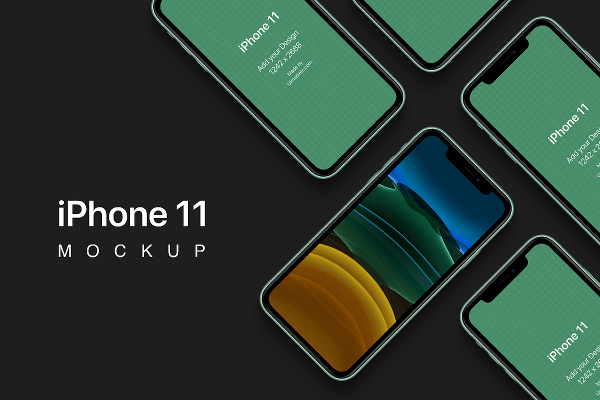iPhone 11 Mockups, an iPhone Mockup by Ui Markets (Photo 11 of 15)