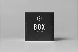 Square Box Mockup, a Packaging Mockup by zippypixelstudio