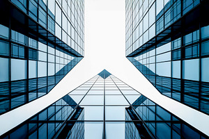 Abstract symmetrical architecture, a Photo by rarrarorro