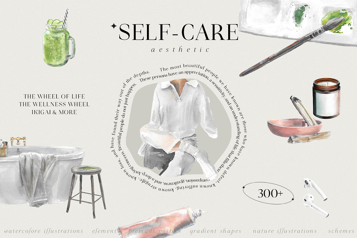 Aesthetic Self-Care collection, a Healthcare Illustration by Purple (Photo 1 of 16)
