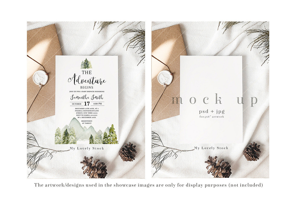 Winter Minimalist Invitation Mockups, an Invitation Template by My Lovely Stock (Photo 5 of 8)