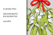 Mistletoe clipart watercolor png set, an Illustration by ARTVracovska (Thumbnail 3 of 5)