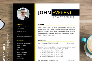 CV Resume Template Word For Job