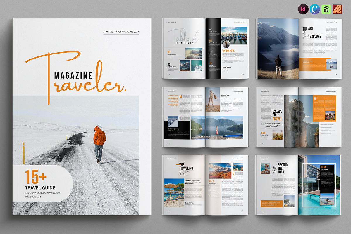 Travel Magazine Template, a Magazine Template by NorthPeak (Photo 1 of 14)