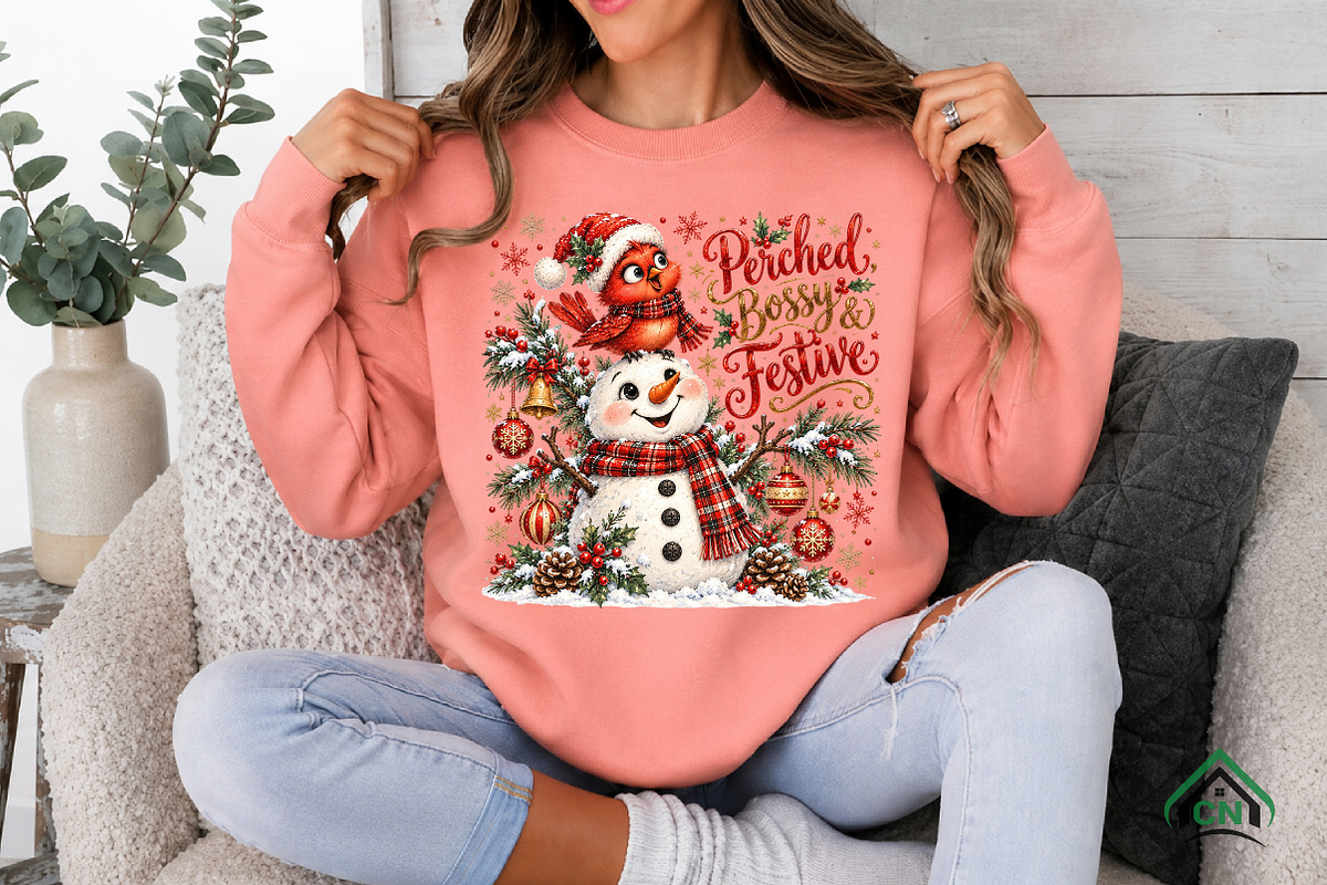 Perched, Bossy & Festive Christmas, a Seasonal Illustration by Craft Nest (Photo 3 of 6)