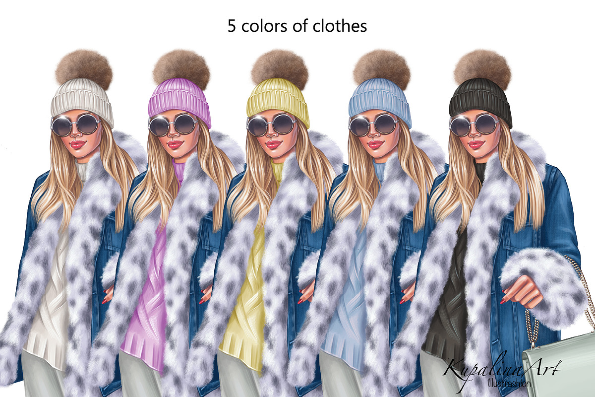 Winter Fashion girl clipart, a Person Illustration by KupalinaArt (Photo 4 of 6)