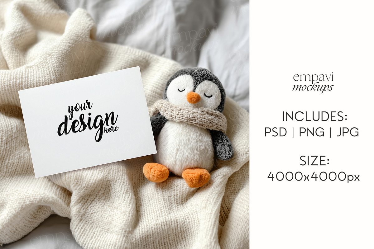 7x5 Landscape Invitation Card Mockup, a Mockup by EmpaviMockups (Photo 3 of 7)