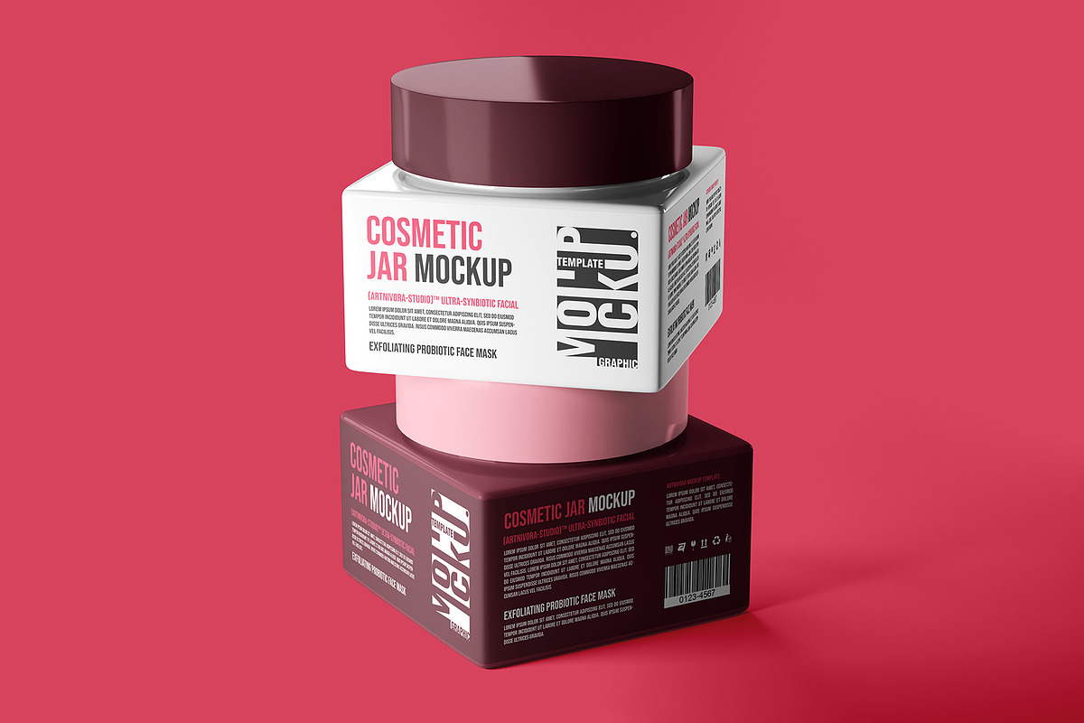 Cosmetic Jar Mockup Sets, a Packaging Mockup by Artnivora.Std (Photo 4 of 4)