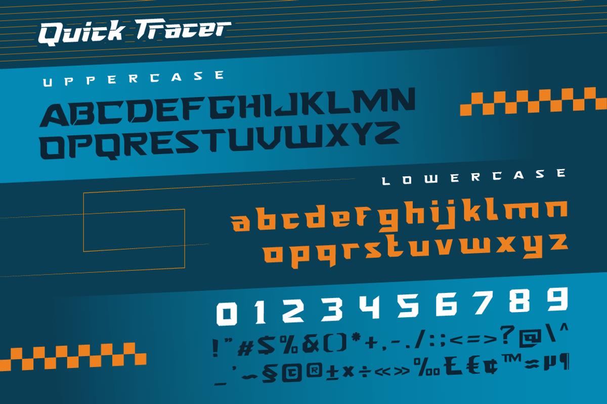 Quick Tracer, a Font by kerismaker (Photo 3 of 12)
