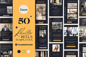 50 Realtor Reels Canva Templates