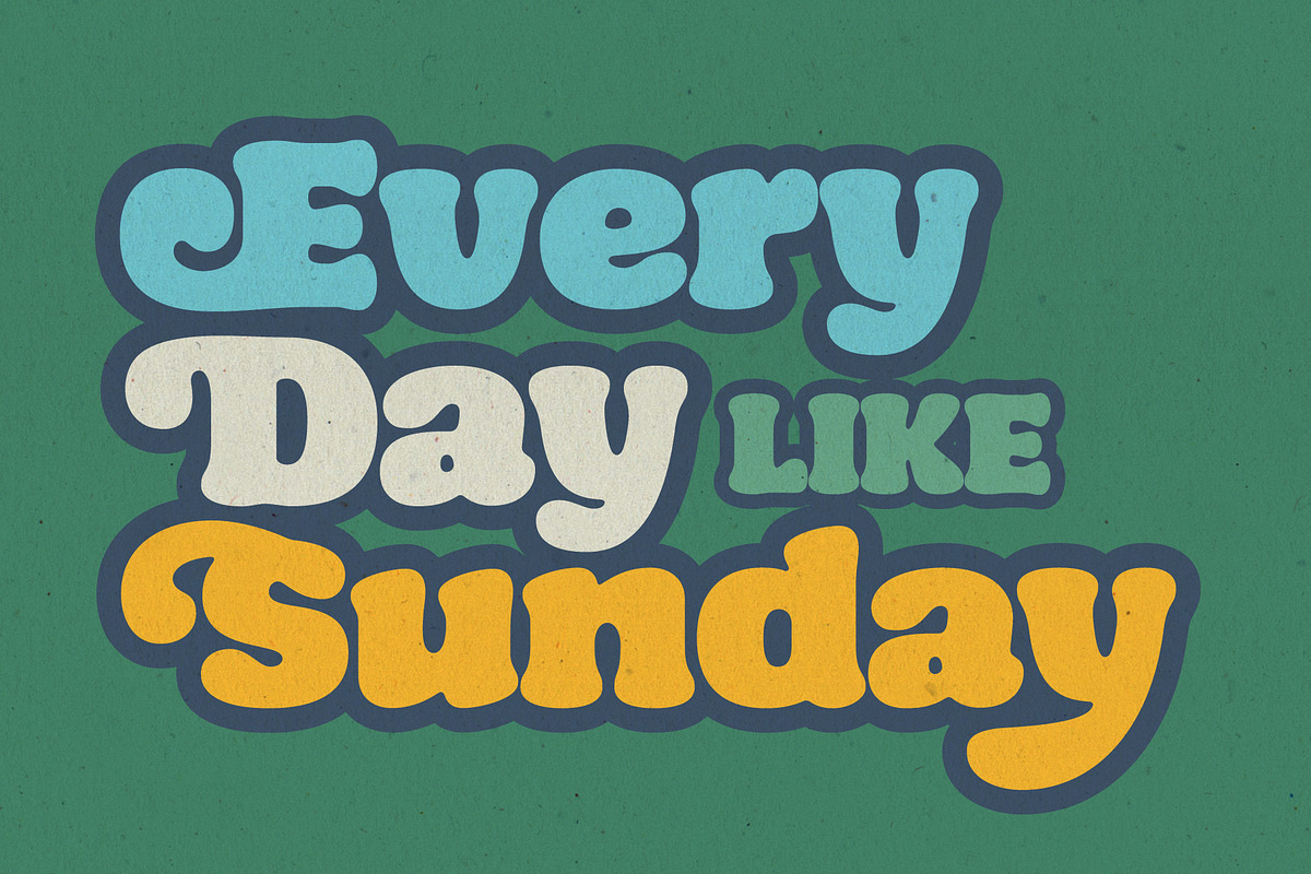 Seventies Sunrise; Retro Fonts, a Font by Eko Bimantara (Photo 2 of 14)
