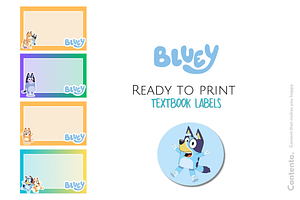 Bluey Textbook Labels