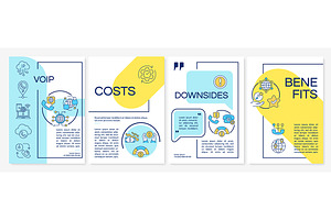 VOIP Blue And Yellow Brochure