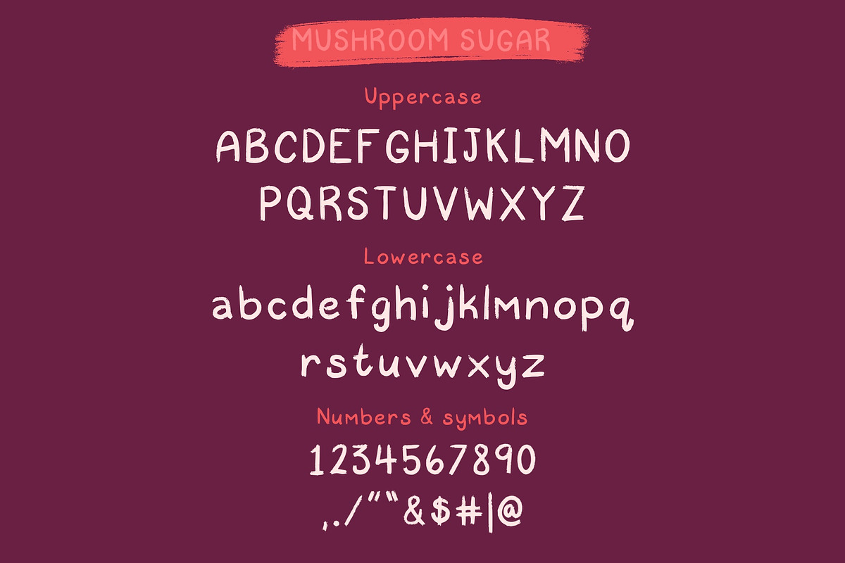 Mushroom Sugar Font & Elements, a Font by Cuppakeri (Photo 2 of 2)