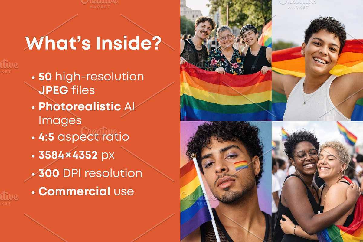 50 LGBTQ+ Pride Stock Photos, a Person Photo by Selenique Studio (Photo 2 of 8)