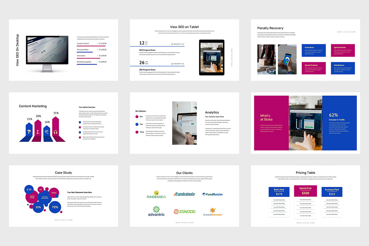 Kigio : SEO Proposal Google Slides, a Presentation Template by Punkl Camp (Photo 4 of 9)