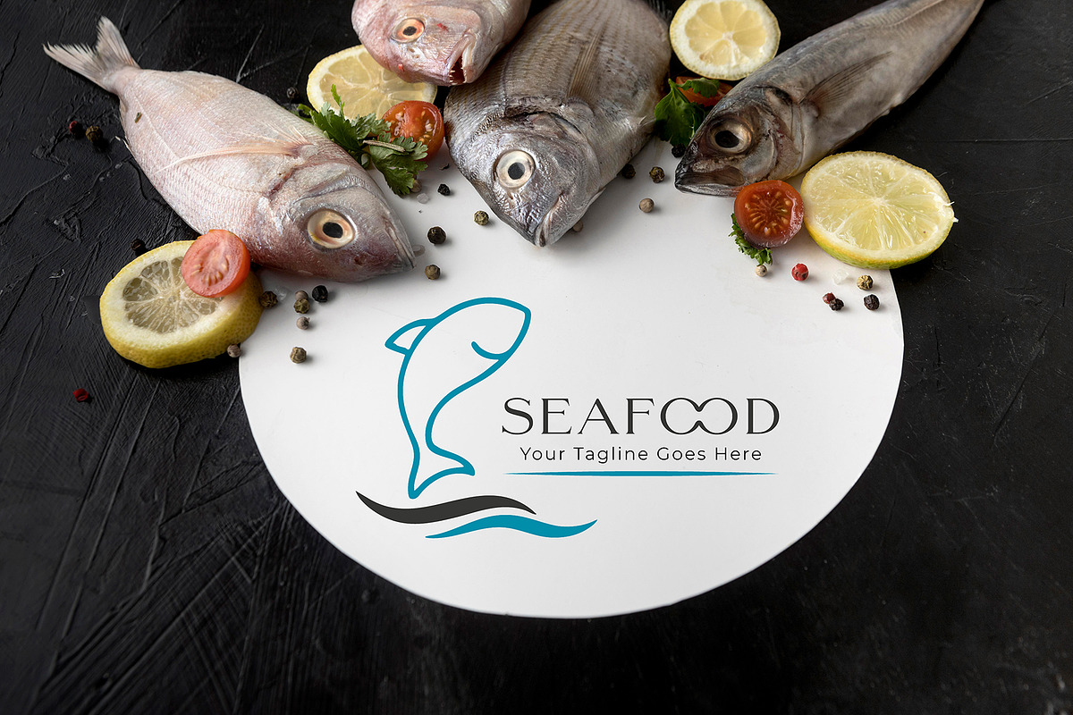 Seafood Restaurant Logo Template, a Branding & Logo Template by YUDesignStore (Photo 3 of 8)