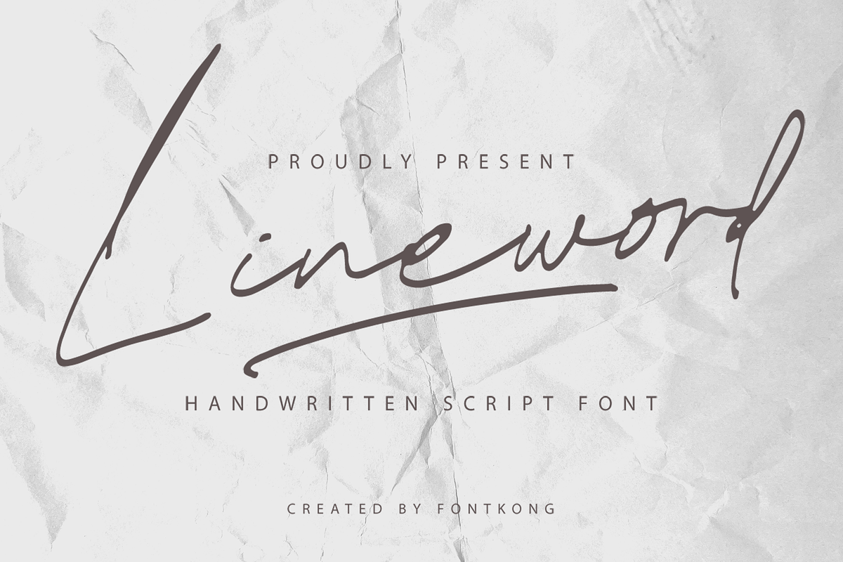 Lineword – Casual Handwritten Script, a Script Font by overlaytemplates (Photo 1 of 5)