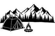 50 Camping Mountain Vector Bundle, an Illustration by jahid234 (Thumbnail 49 of 51)