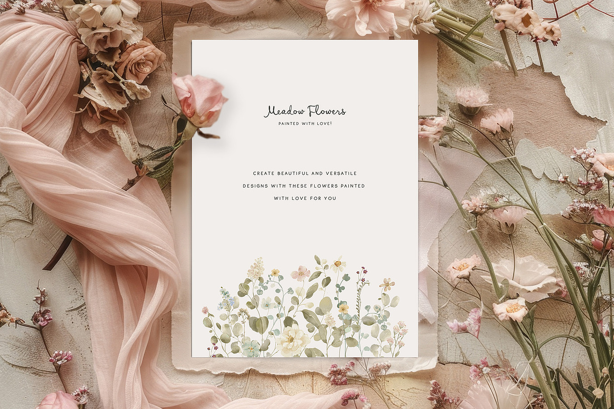 Easter Spring wildflower meadow set, a Decorative Illustration by Grace Noboa Illustrations (Photo 3 of 14)