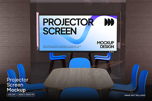 Projector Screen Mockup, an Advertising Mockup by Permadi Creative