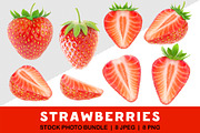8 cut strawberries, an Object Graphic by Fruits+Veggies (Thumbnail 1 of 6)