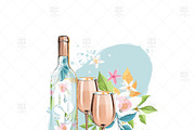 Summer Rose Gold Floral Clip Art, an Illustration by Frou Fou Craft (Thumbnail 2 of 8)