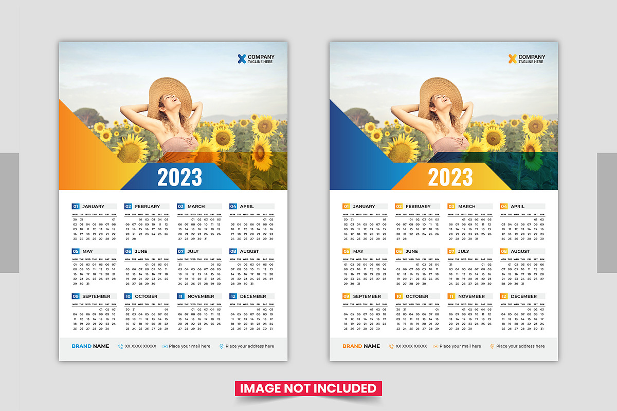 2023 Calendar design template, a Stationery Template by Pavel_design