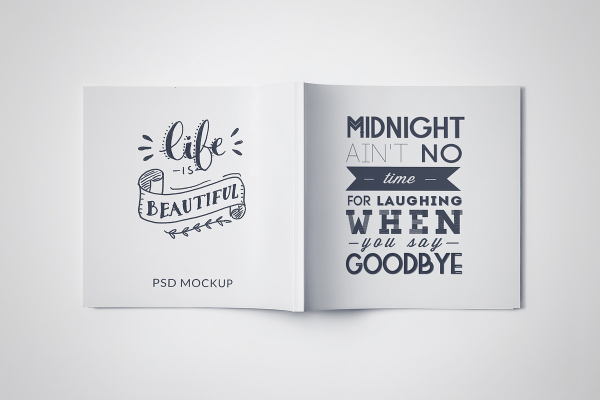 Square Magazine Mockup, a Print Template by AlexK_design (Photo 2 of 7)