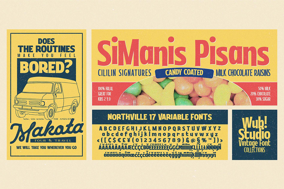 Northville Vintage Font Collections, a Serif Font by wubstudio (Photo 20 of 21)