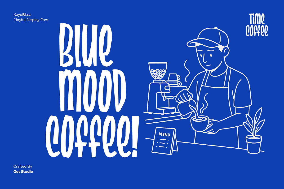 KayoBlast - Playful Display Font, a Sans Serif Font by Get Studio (Photo 2 of 10)
