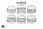 Hand Drawn Burger Illustration, a Food Illustration by putra_purwanto (Thumbnail 2 of 2)