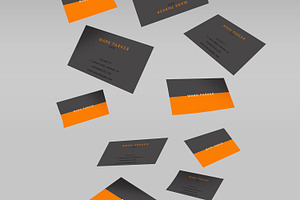 Simple Elegant Orange Business Card