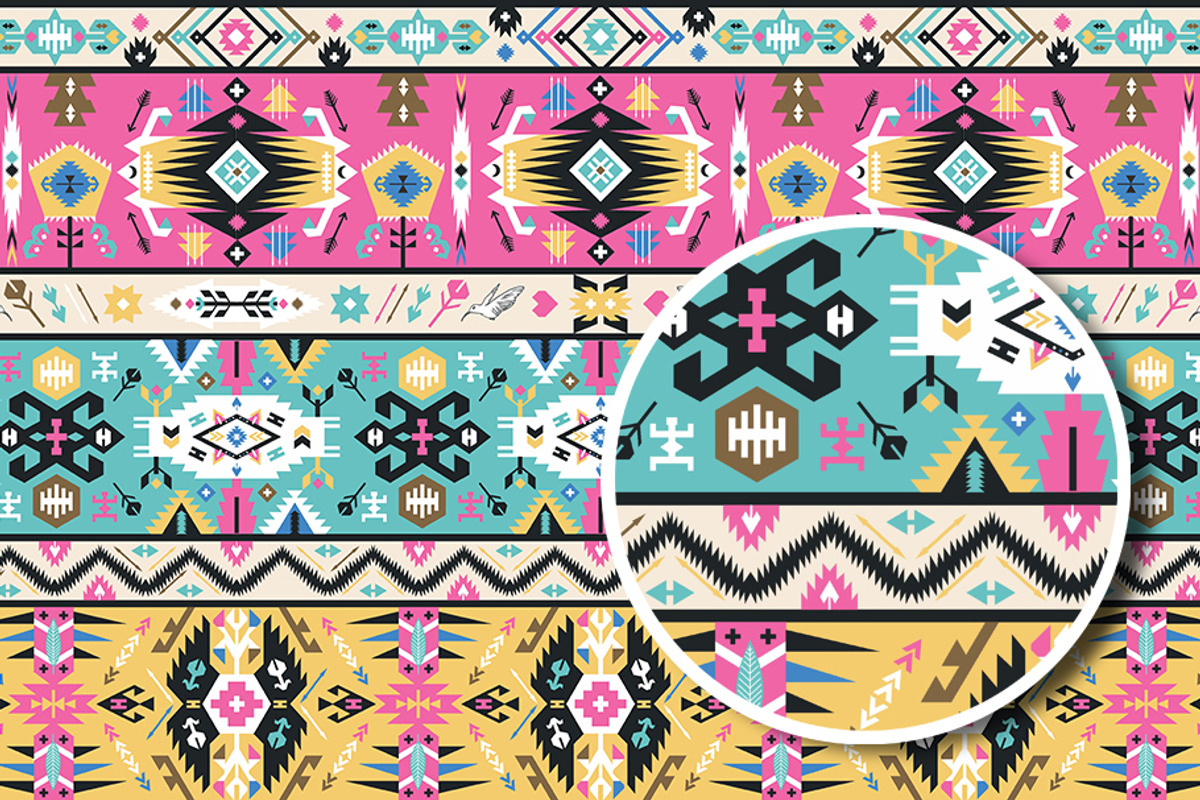 Geometric Boho Aztec Patterns, a Pattern Graphic by tomuato (Photo 2 of 4)