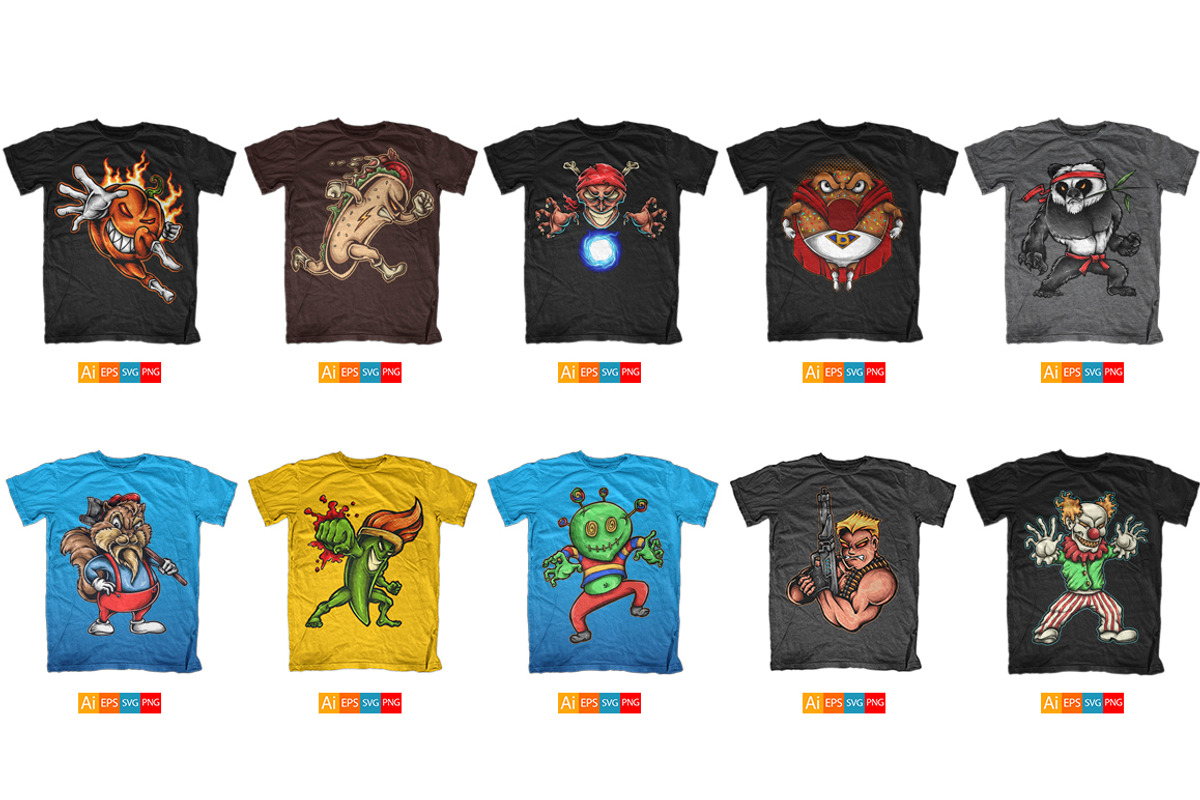 100 T-Shirt Designs, an Illustration by TSV Art Collective (Photo 12 of 12)