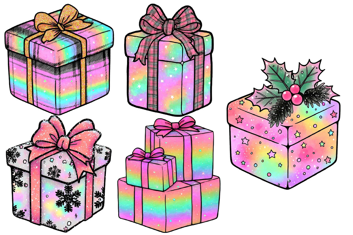 Christmas giftbox clipart, an Illustration by Designworld (Photo 4 of 5)