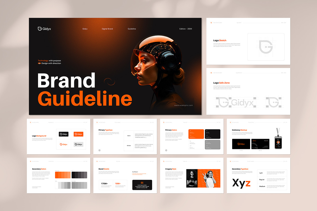 Modern Brand Guideline Template, a Presentation Template by graphypix (Photo 3 of 9)