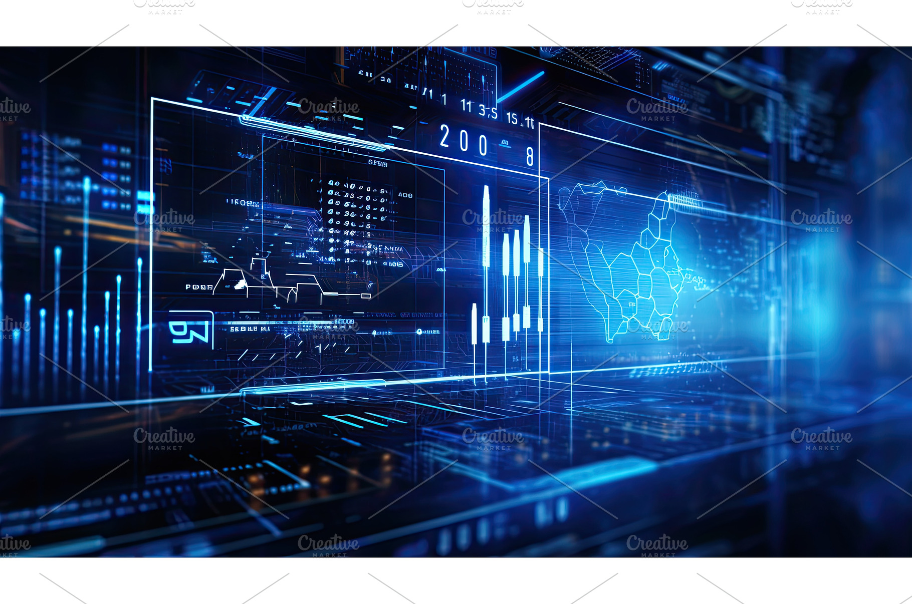 lines technology background blue ai, a Technology Photo by pikepicture